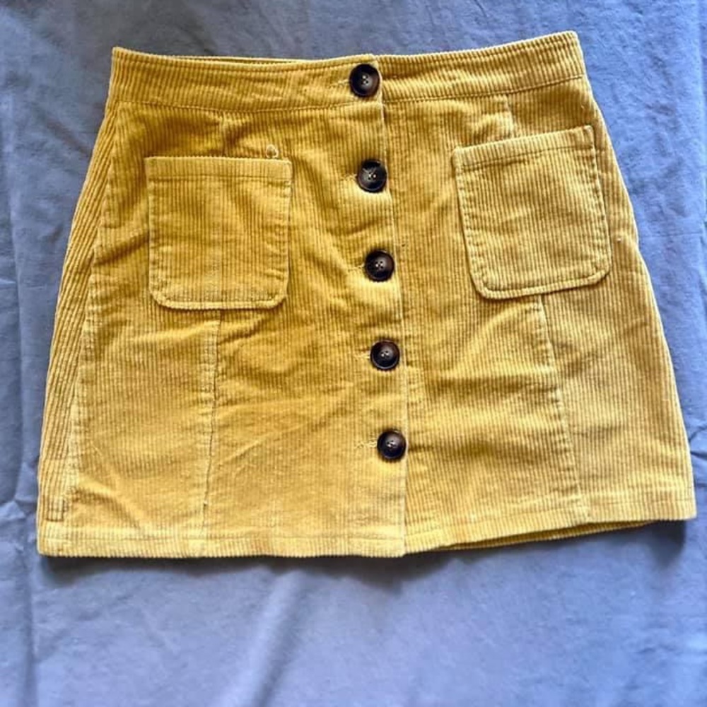 Velvet Button Down Skirt